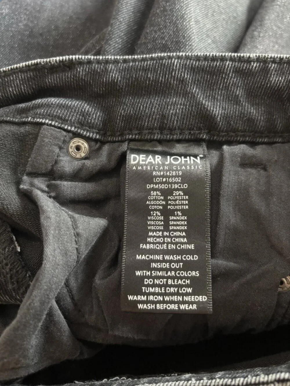 Dear John Rosie Flare Cut Off Black Jeans Sz 25
